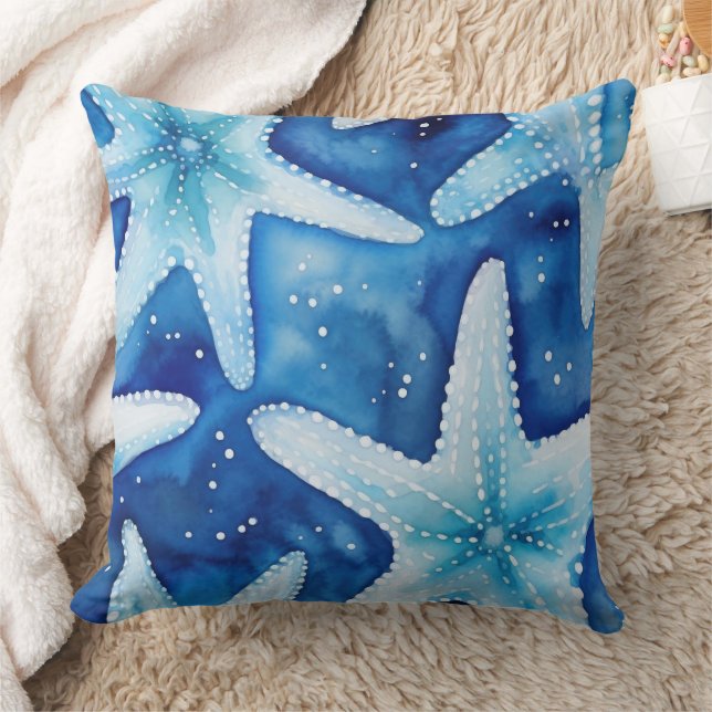 Coastal Starfish Pattern  Cushion (Blanket)