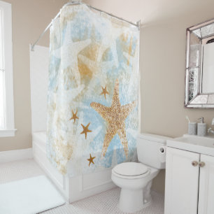 Coastal Starfish Sea Star Shower Curtain