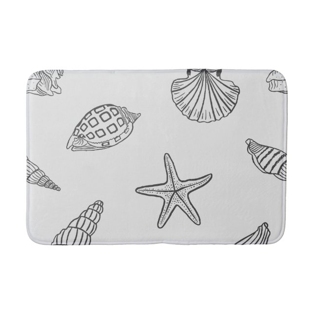 Coastal Steps Ocean Grey Bath Mat (Front)
