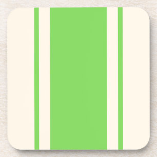 Coastal Stripe Coaster - Lime & Cream