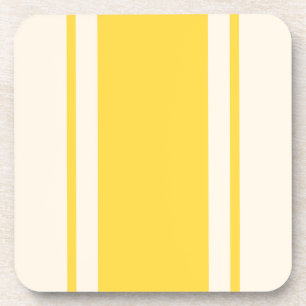 Coastal Stripe Coaster - Yellow & Cream