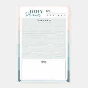 Coastal Stripes Mini Daily Planner Post-it Notes
