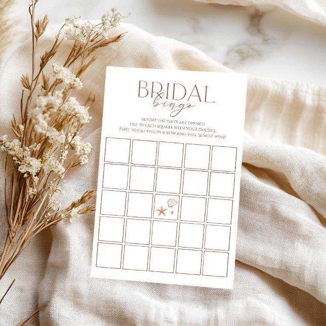Coastal Summer Bridal Shower Bridal Bingo (Creator Uploaded)