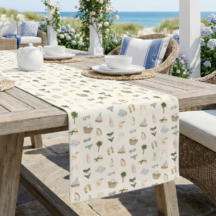 Coastal Summer Getaway Pattern Short Table Runner