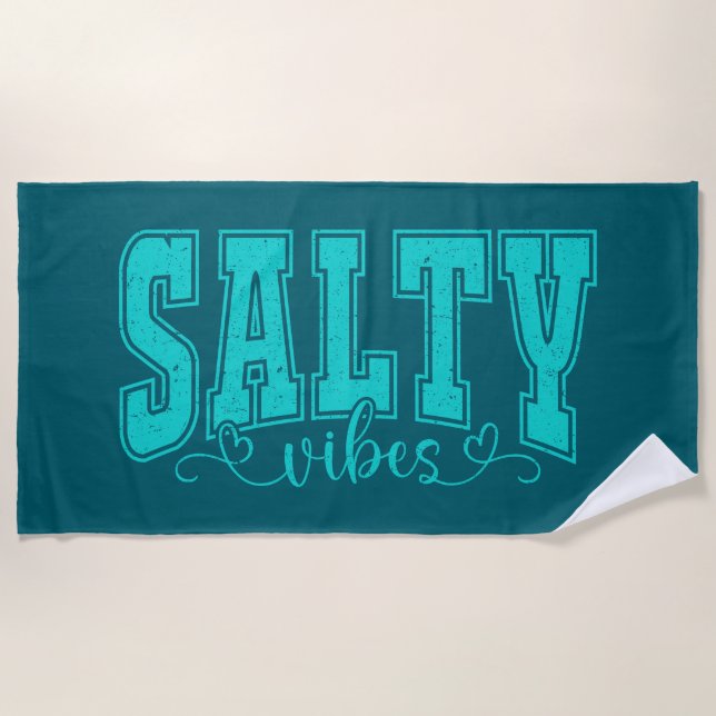 Coastal Summer Towel for Beach, Pool, Vacation (Front)