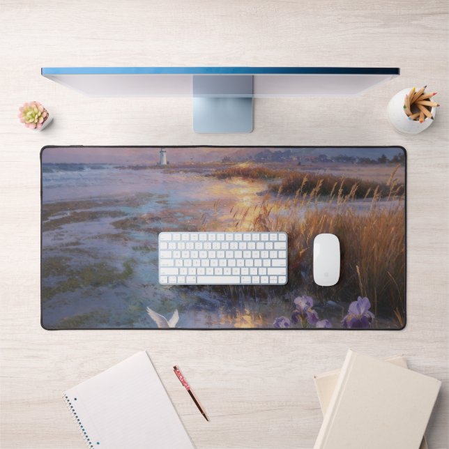 Coastal Sunset Lighthouse Desk Mat (Office 1)