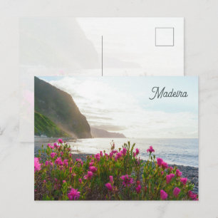 Coastal Sunset Madeira Postcard