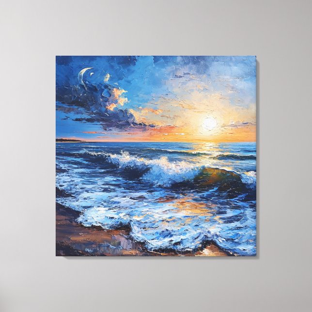🌅 Coastal Sunset Wall Art For Beach Home Decor 🎁 (Front)