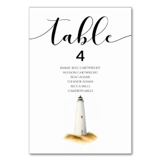 Coastal Table Number