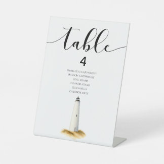 Coastal Table Number Pedestal Sign