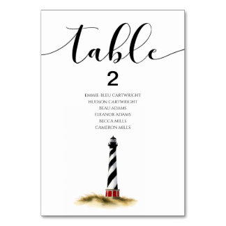Coastal Table Signs Number