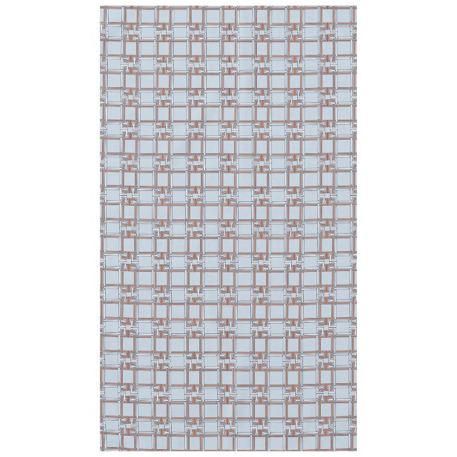 Coastal Terracotta Sky Blue Pattern Tablecloth (Front)
