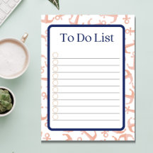 Coastal Theme To Do List 