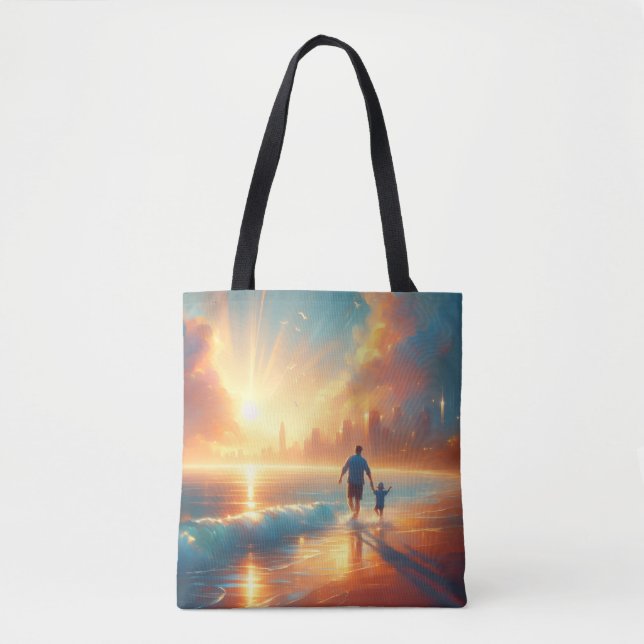 Coastal Tote Bag - Boutique Beach Bag (Front)