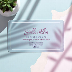 Coastal Tours Elegant Tourism Guide  Business Card