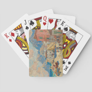 Coastal Town in Spain (Vintage Spanish Landscape) Playing Cards