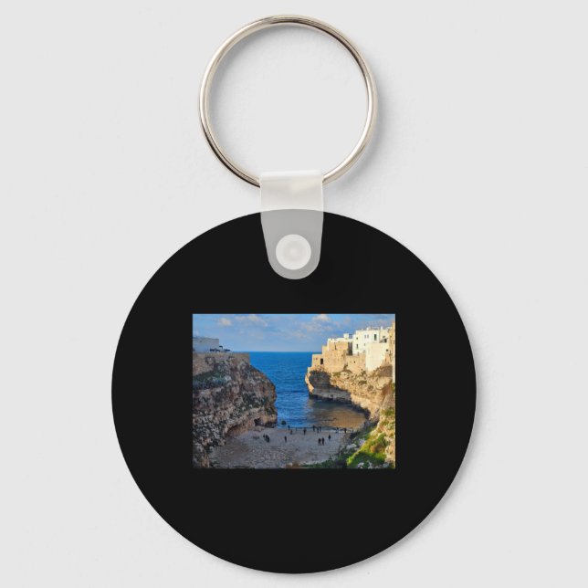 Coastal Town Monopoli Sticker  Key Ring (Front)