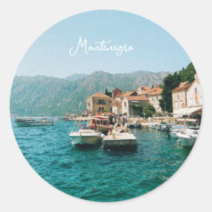 Coastal town of Perast, Montenegro Classic Round Sticker