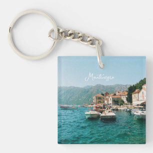 Coastal town of Perast, Montenegro Key Ring