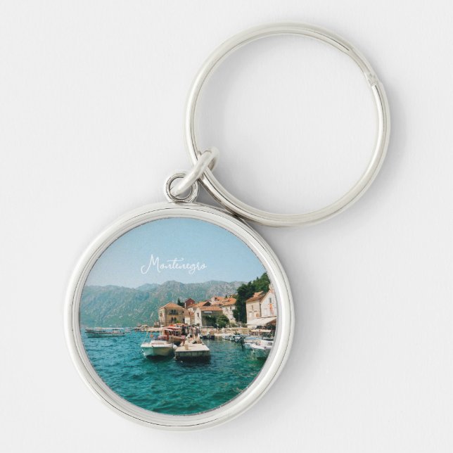 Coastal town of Perast,  Montenegro  Key Ring (Front)