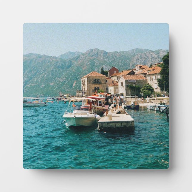 Coastal town of Perast,  Montenegro  Plaque (Front)