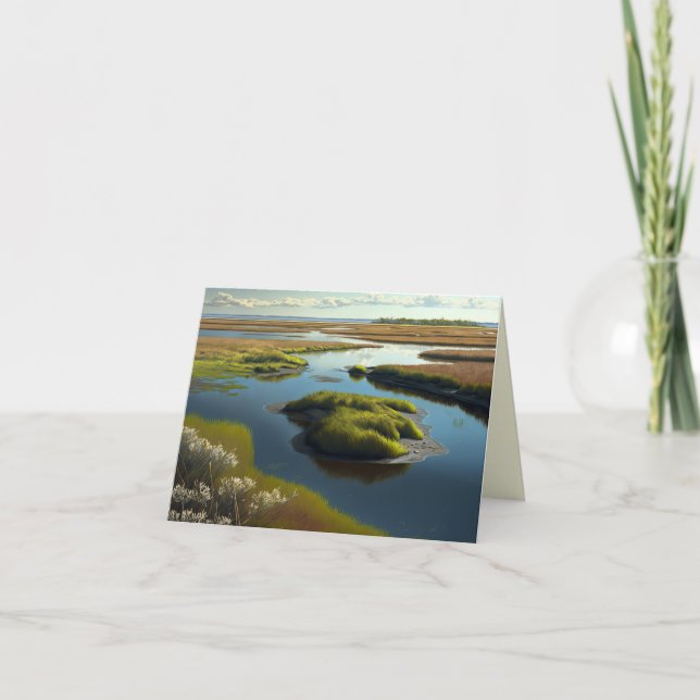 Coastal Tranquility Holiday Card (Front)