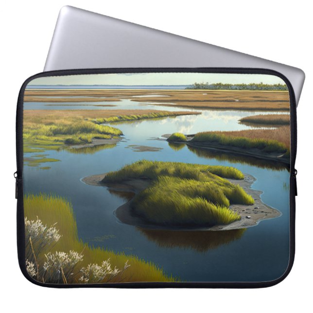 Coastal Tranquility Laptop Sleeve (Front)