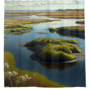 Coastal Tranquility Shower Curtain