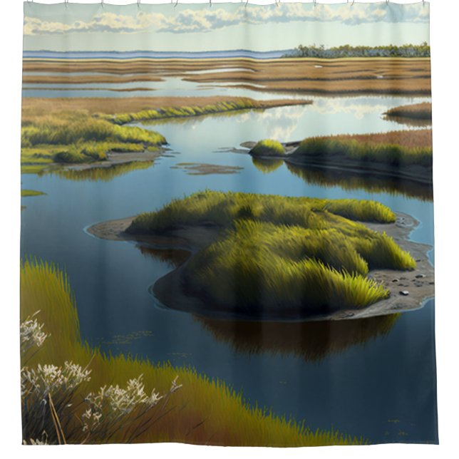 Coastal Tranquility Shower Curtain (Front)