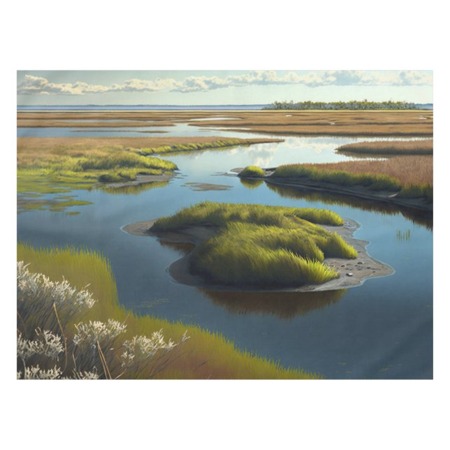 Coastal Tranquility Tablecloth (Front (Horizontal))