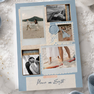 Coastal Travel Collage Family Photo Christmas Holiday Card