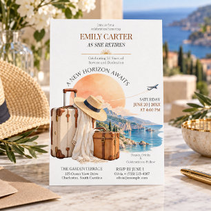 Coastal Travel Journey Adventure Retirement Invitation