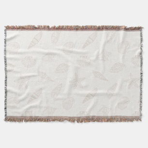 Coastal Treasures Almond Milk Throw Blanket
