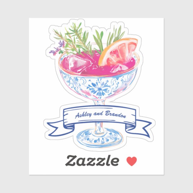 Coastal Tropical Cocktail Drink Personalised (Sheet)