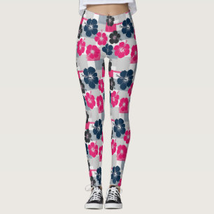 Coastal Tropical Hibiscus Pattern (13) Leggings