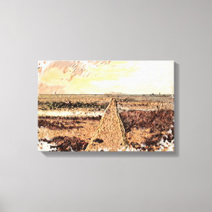 Coastal Twilight: Ardrossan Beach Watercolour Canvas Print