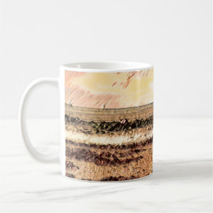 Coastal Twilight: Ardrossan Beach Watercolour Coffee Mug