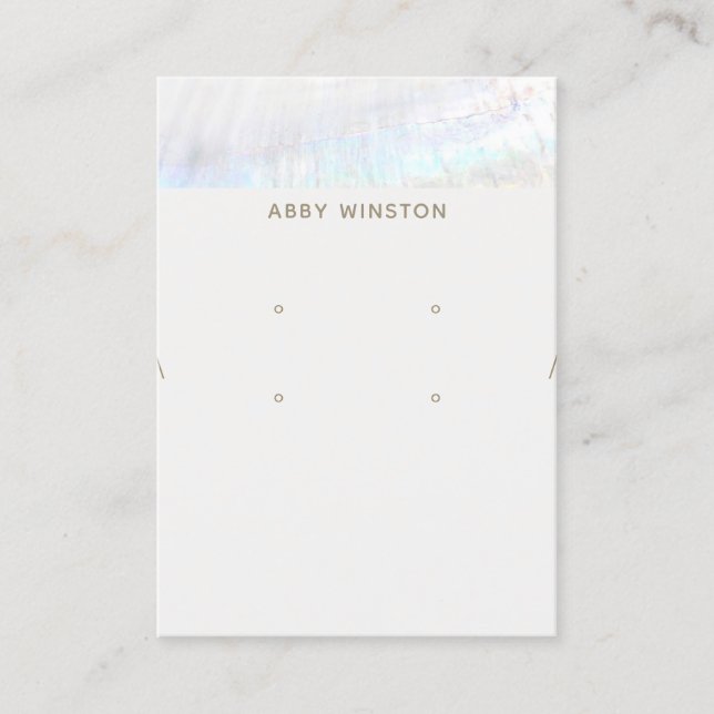 Coastal Two Earring Necklace Display Holder Business Card (Front)
