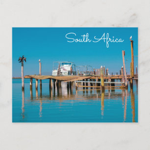 Coastal Velddrif South Africa Landscape Boat Birds Postcard