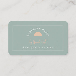 Coastal Vibe Retro Blue Business Cards
