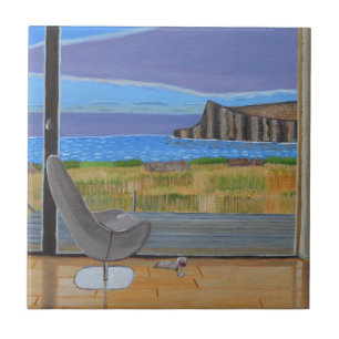 Coastal View decorative tile 
