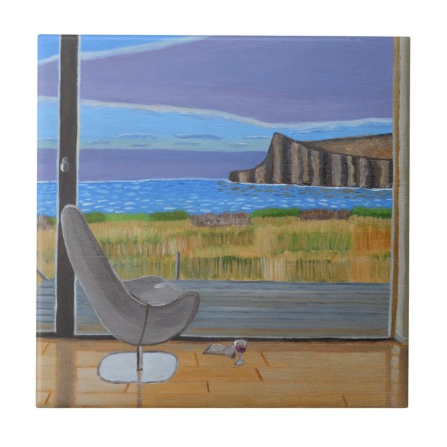 Coastal View decorative tile  (Front)