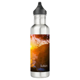 Coastal view, evening light stainless steel water 710 ml water bottle