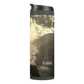 Coastal view, evening light thermal tumbler
