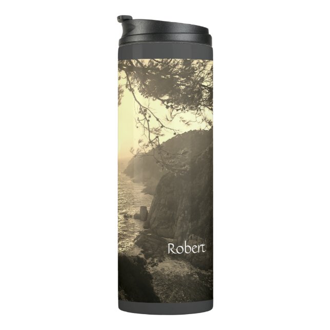 Coastal view, evening light thermal tumbler (Rotated Right)
