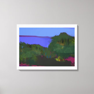 Coastal view painting canvas print