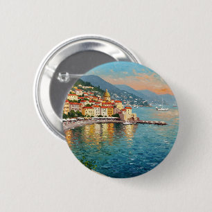 Coastal Village 6 Cm Round Badge
