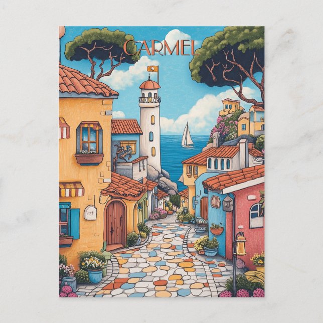 Coastal Village Charm Carmel California Postcard (Front)