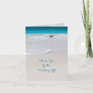 Coastal Vows Custom Wedding Thank You Note Card