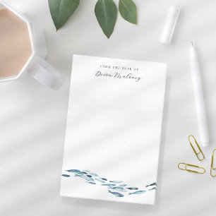 Coastal Watercolor Fish Personalized Post-it Notes